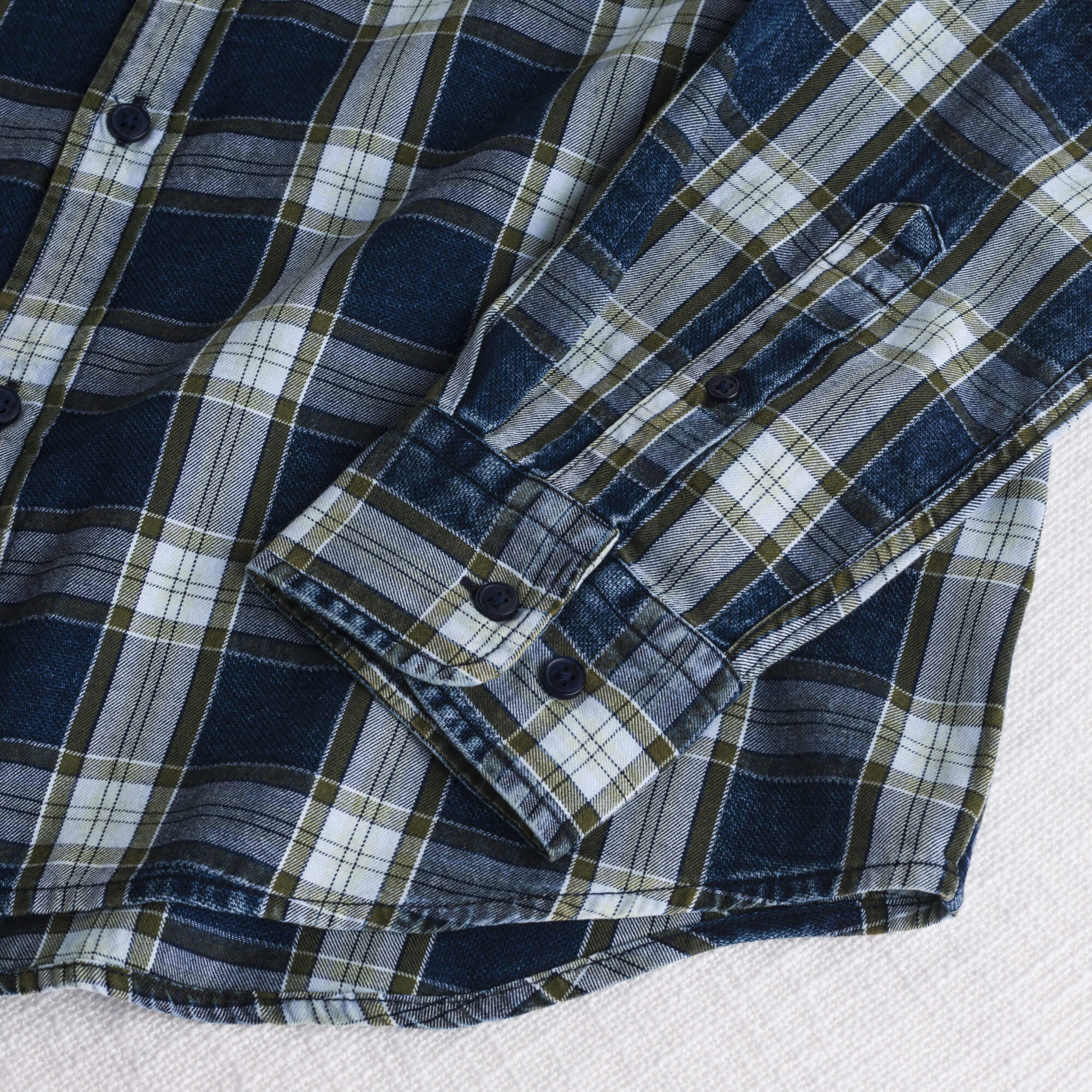 Camicia 100% cotone a quadri indigo - Indigo Check - Image 4