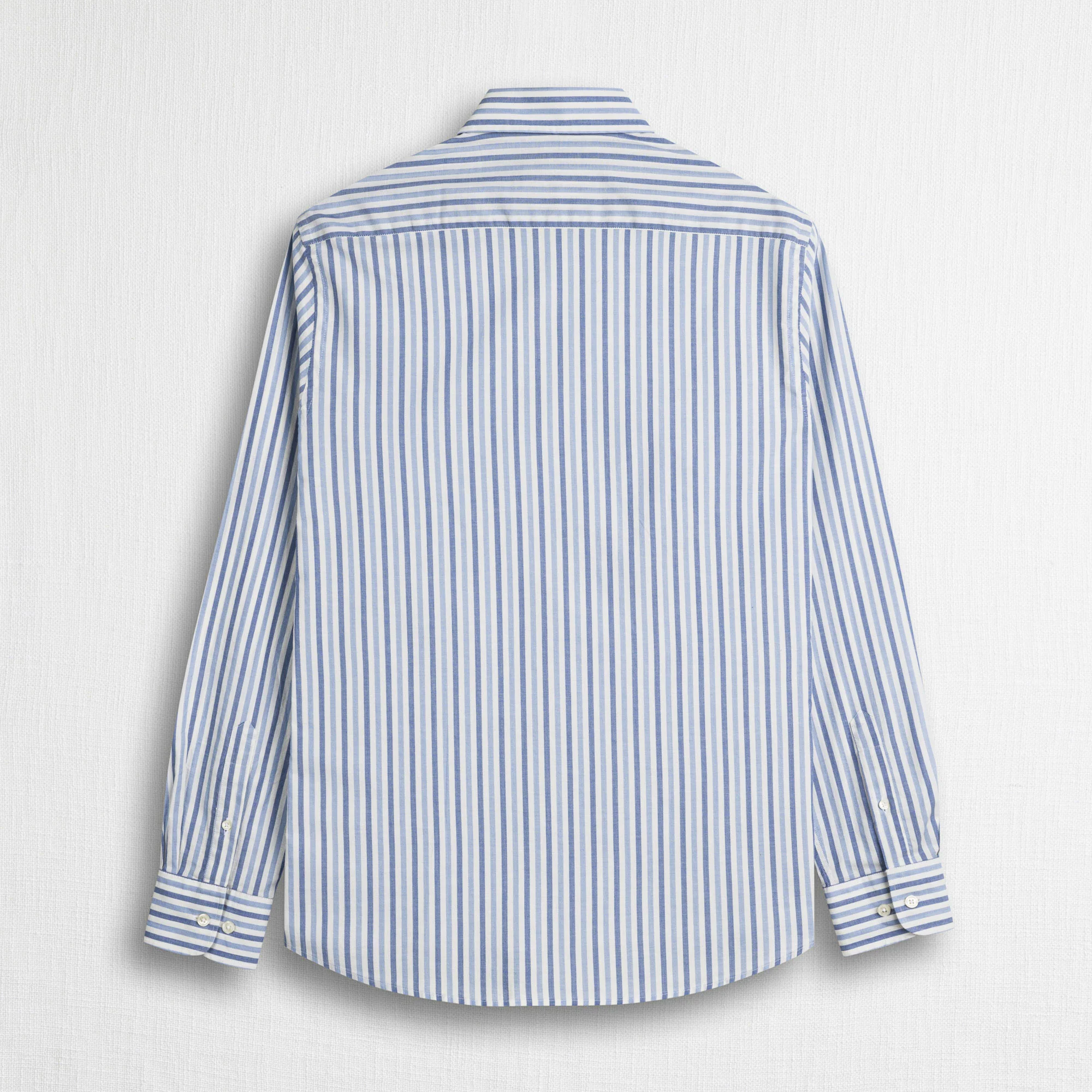 Camicia 100% cotone tinto filo a righe - Light Blue Stripe - Image 2