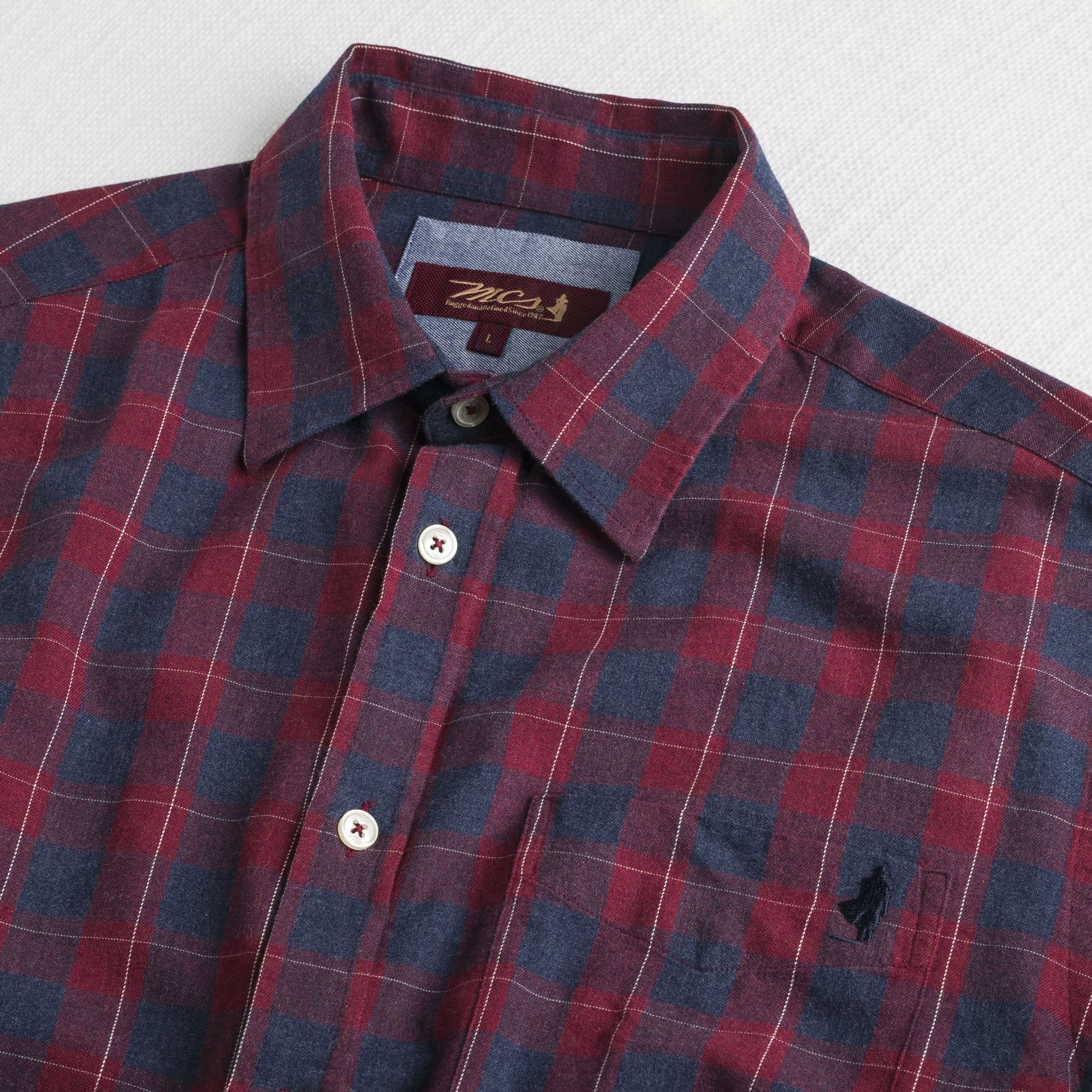 Camicia in Flanella Melange a Quadri - Image 3