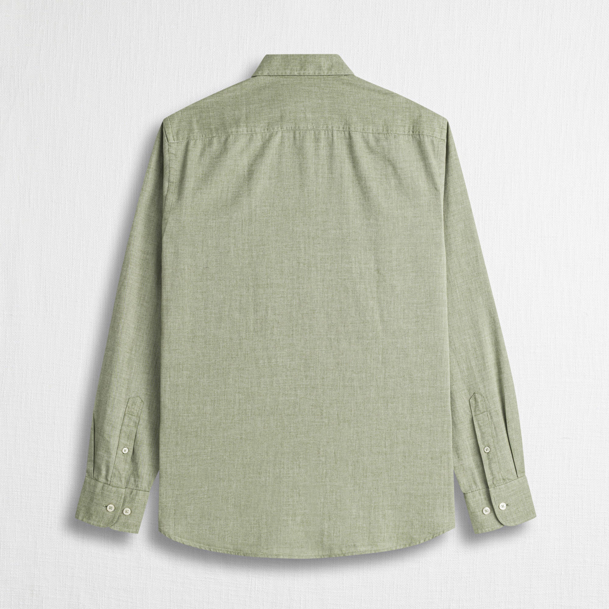 Camicia in Twill di Flanella Tinto Filo - Image 10