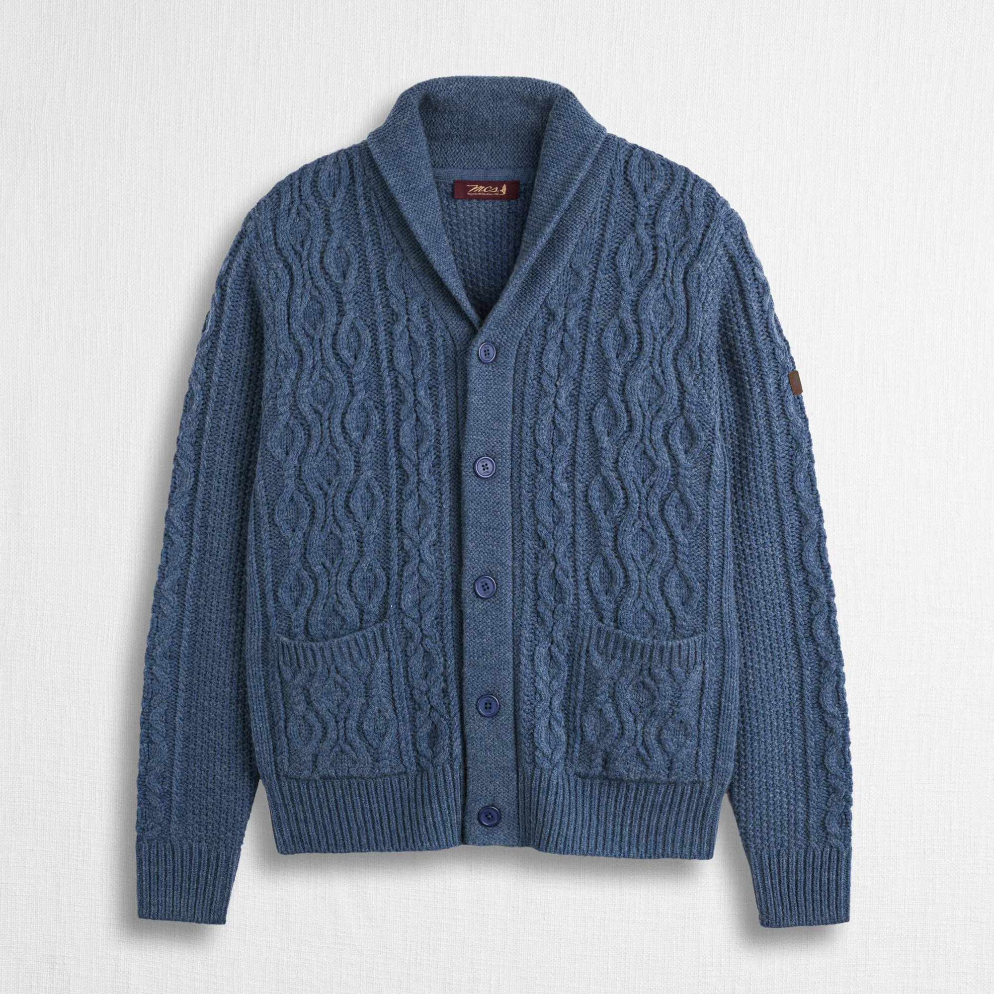 Cardigan a Trecce con Collo a Scialle - Image 4