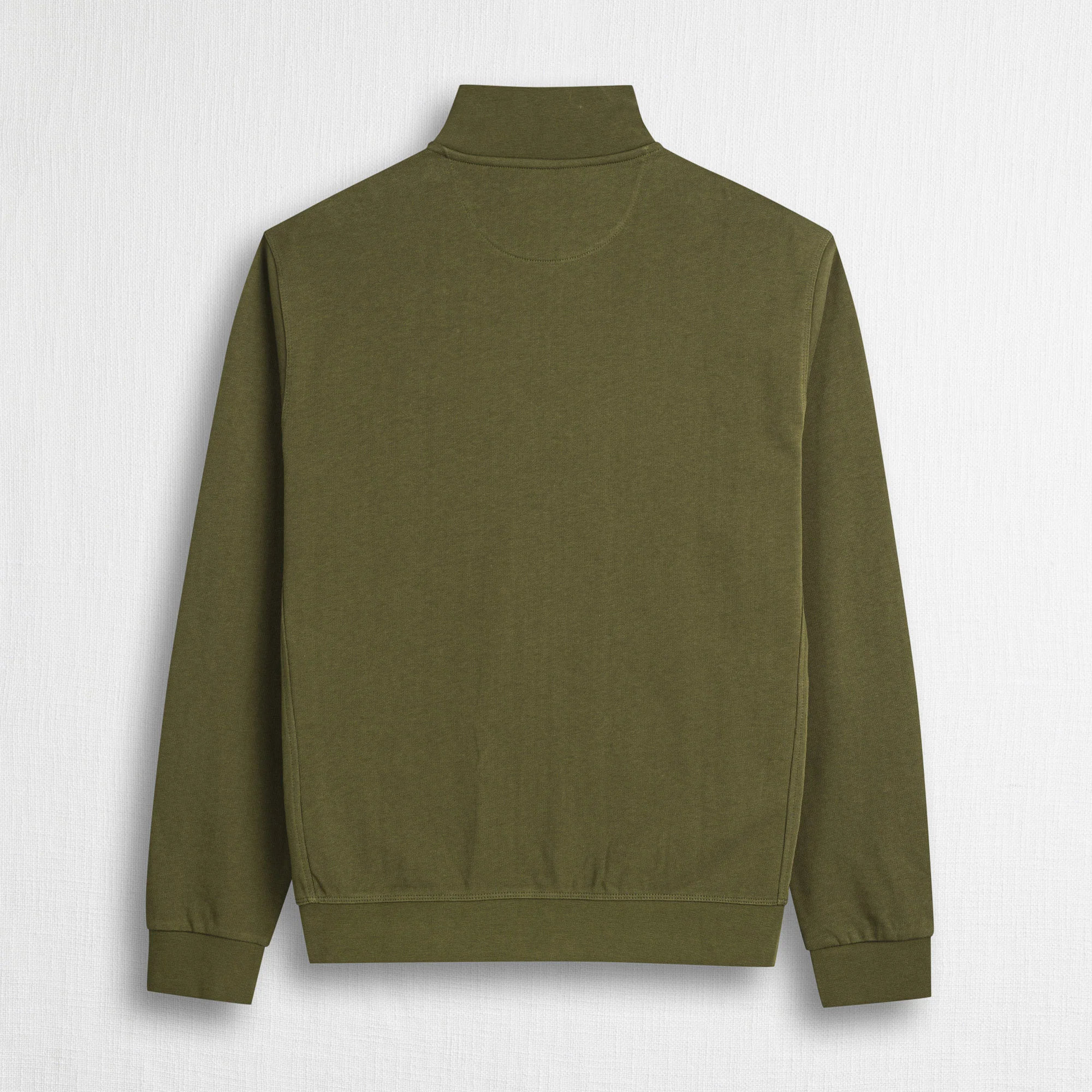 Felpa 100% cotone full zip - Dark Olive - Image 2