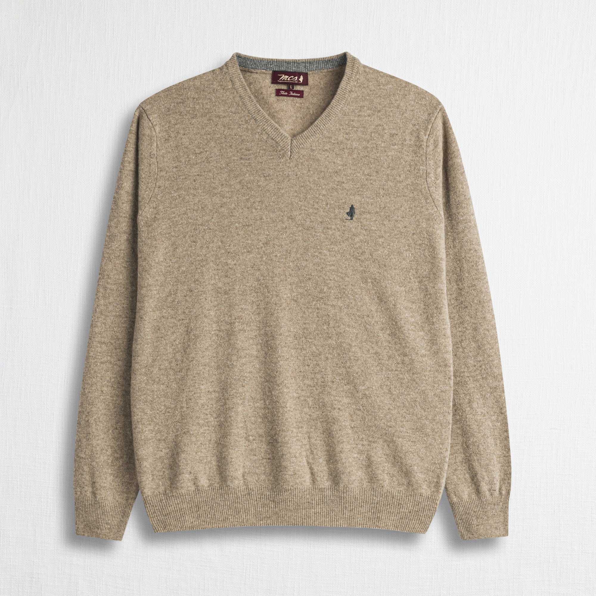 Maglia Collo a V in Misto Lana - Image 4