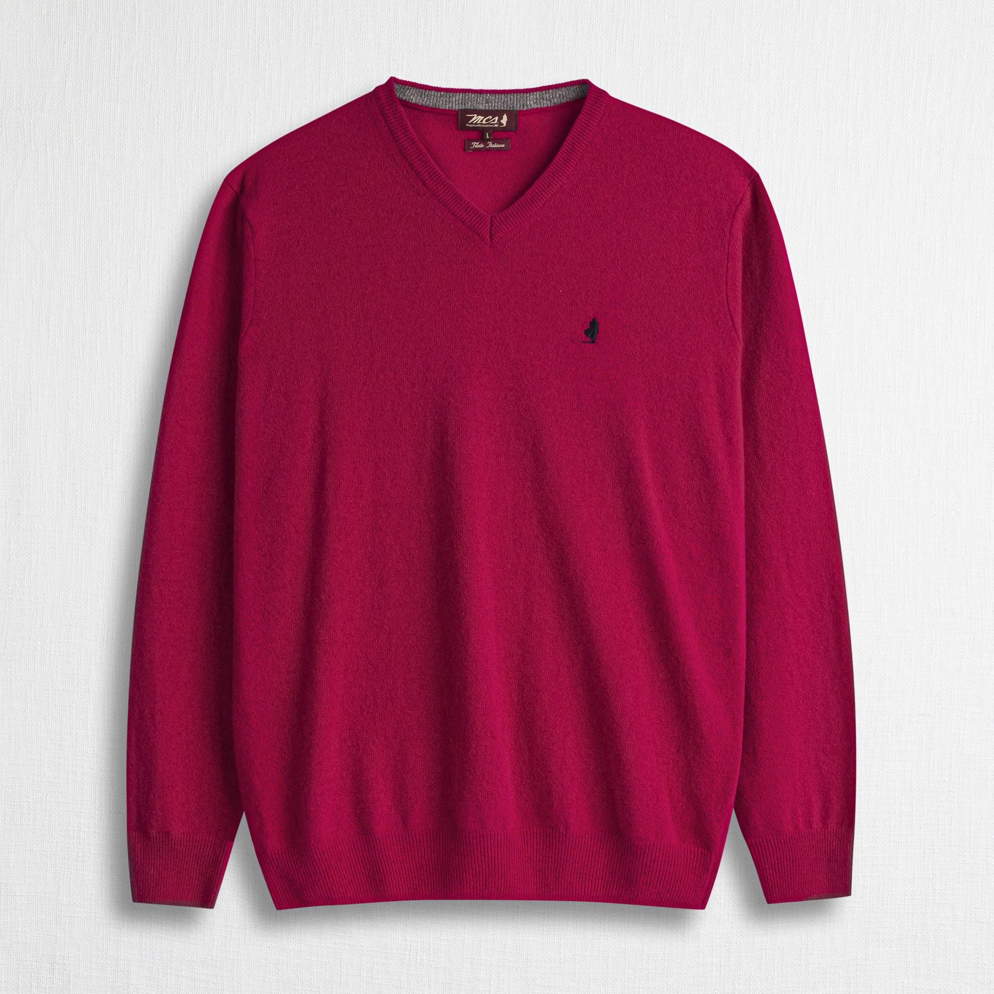 Maglia Collo a V in Misto Lana - Image 7