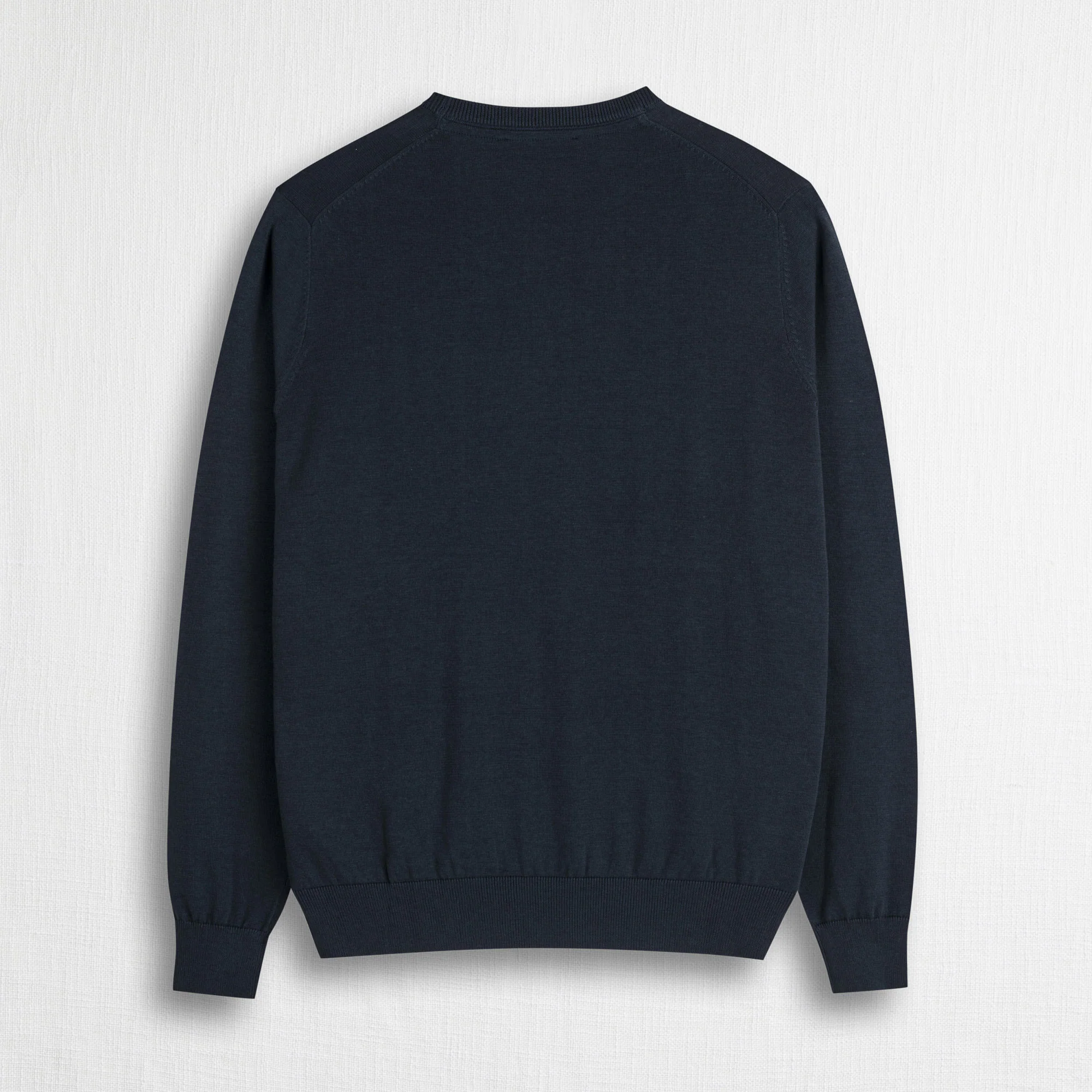 Maglia 100% cotone girocollo - Navy Blue - Image 2