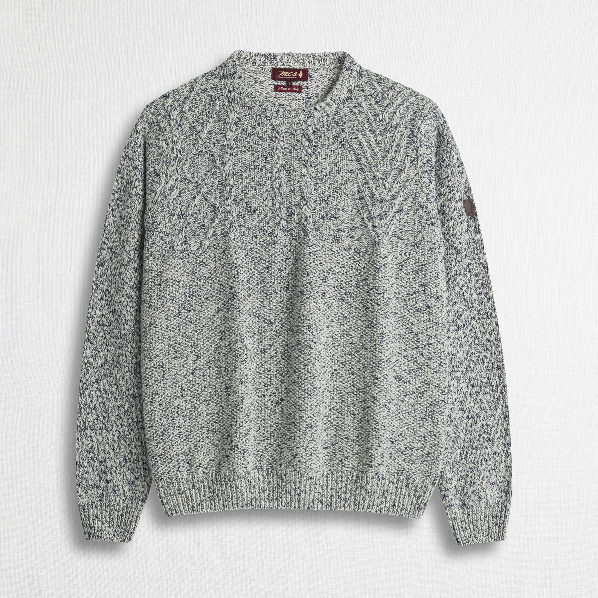 Maglione Girocollo con Decorazione Jacquard