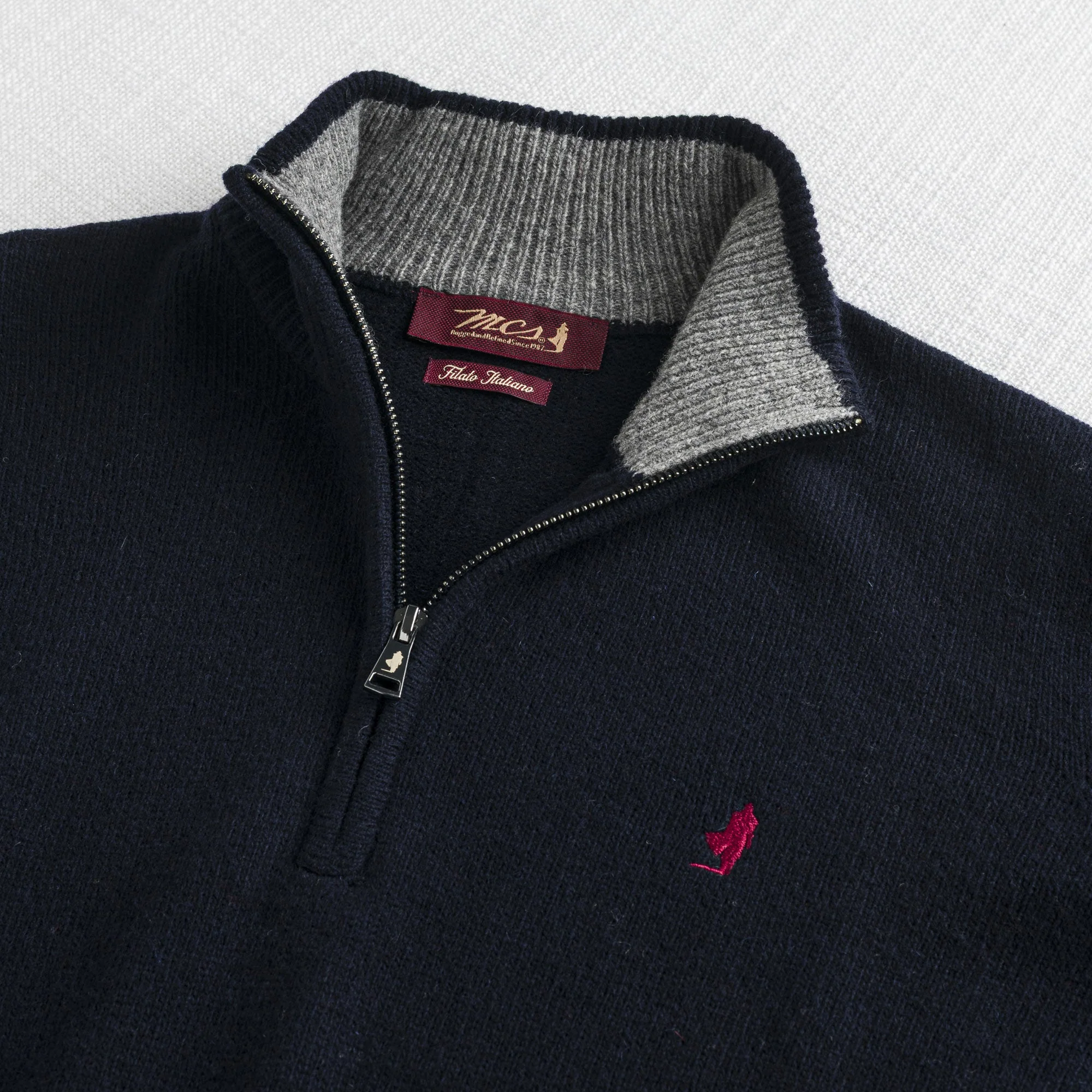 Maglione Mezza Zip in Misto Lana - Image 12