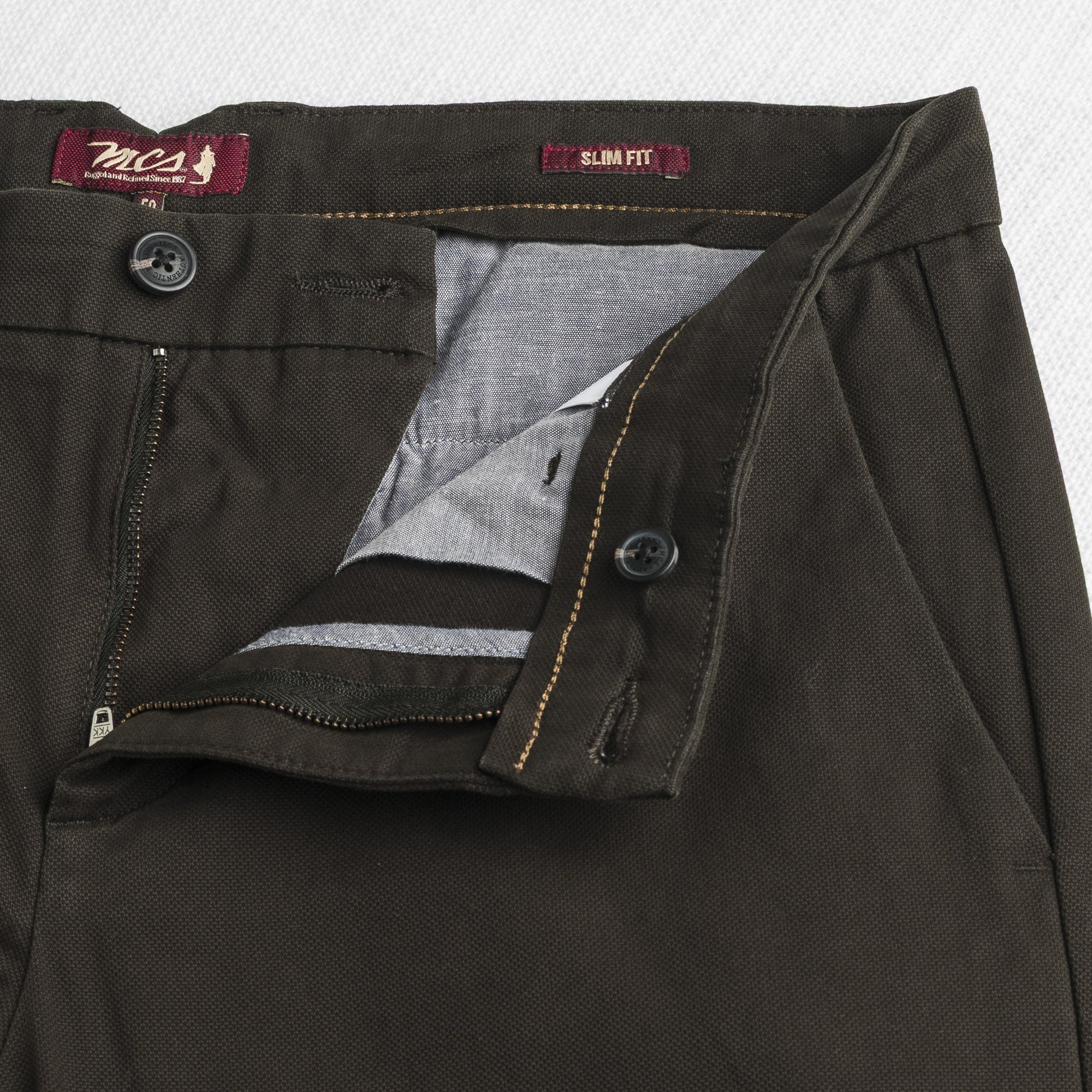 Pantalone Chino in Dobby Stretch Slim Fit - Image 14