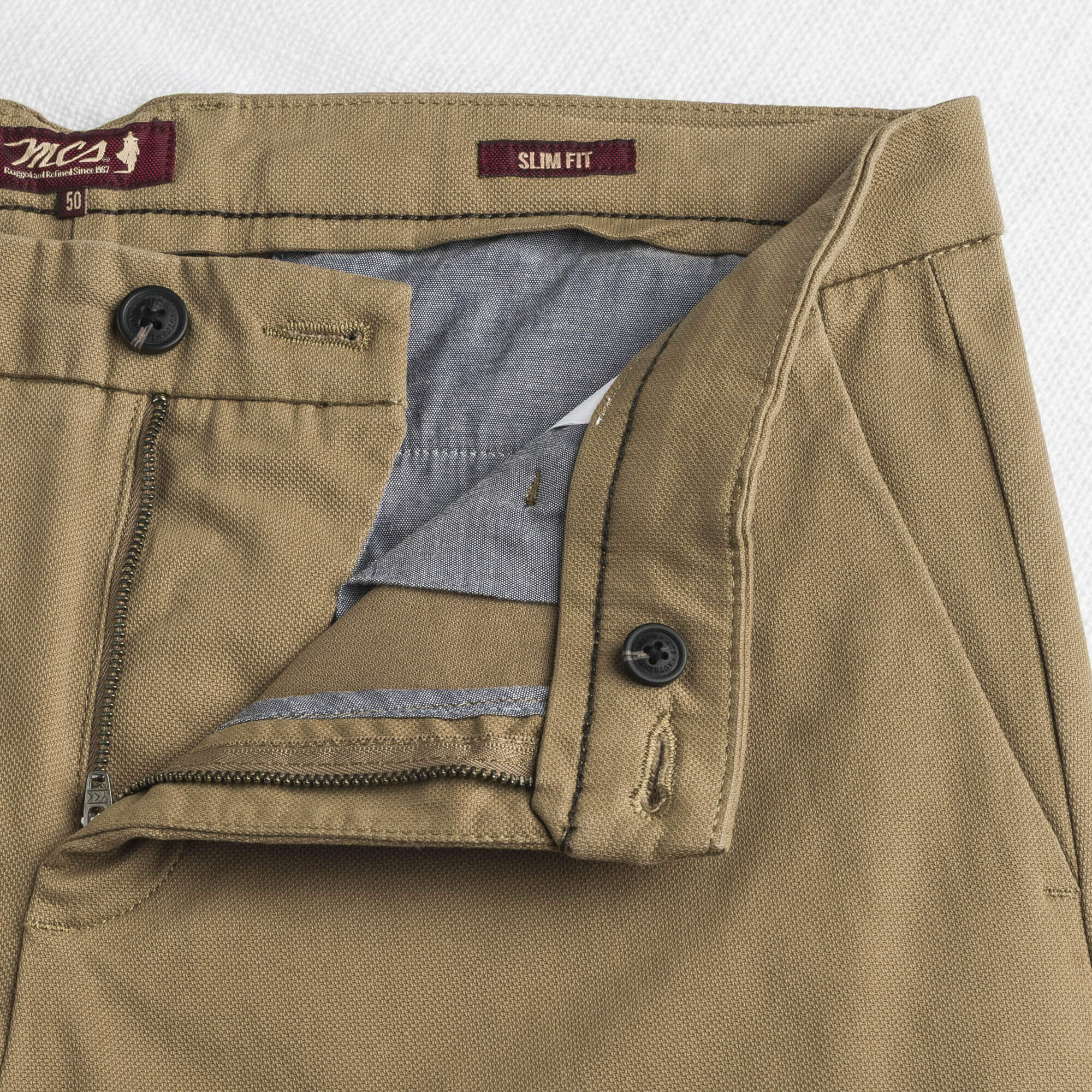 Pantalone Chino in Dobby Stretch Slim Fit - Image 4