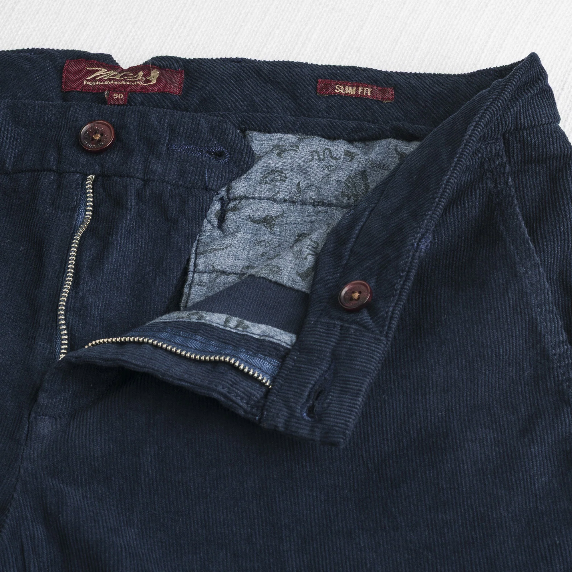 Pantalone Chino in Velluto a Coste Stretch Slim Fit - Image 14