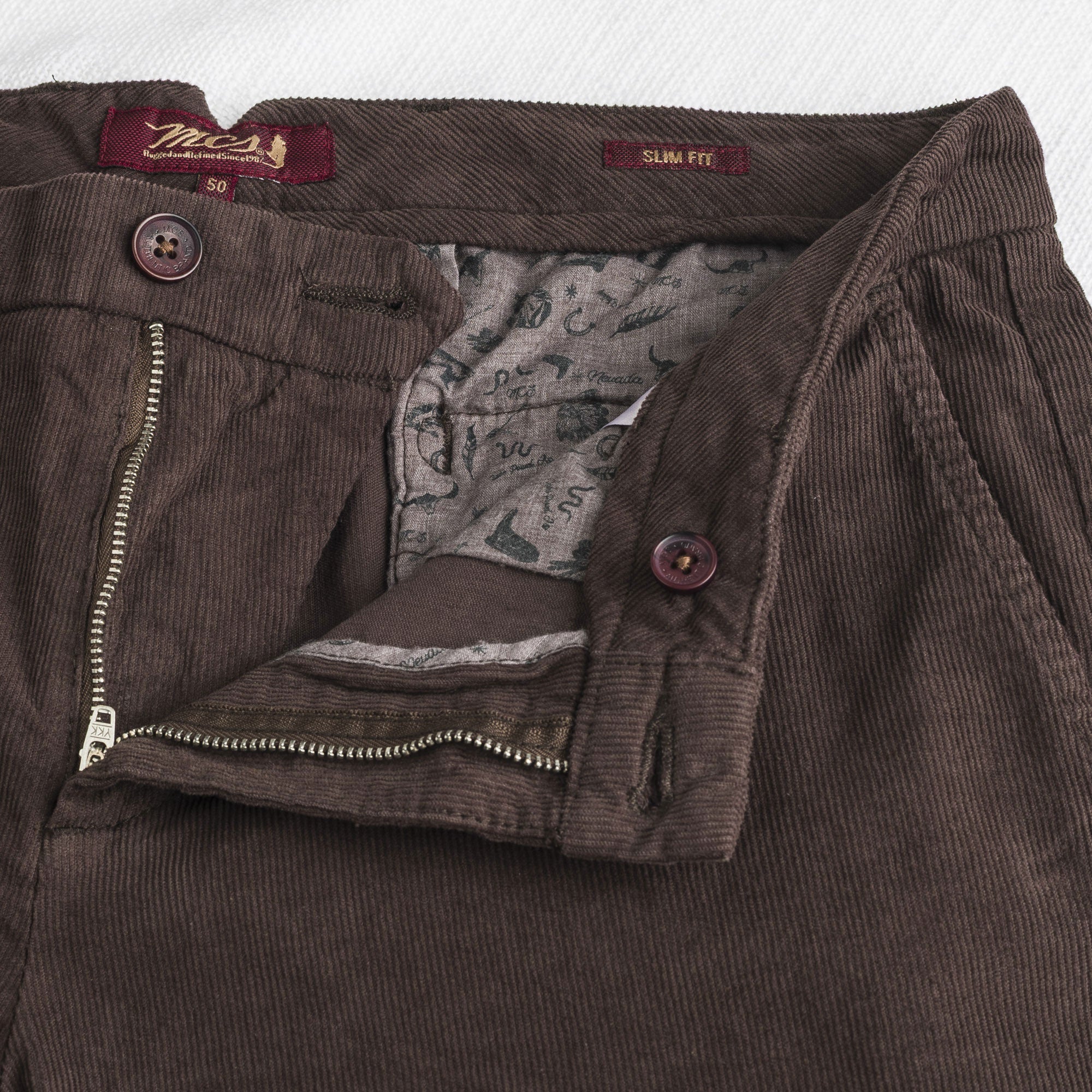 Pantalone Chino in Velluto a Coste Stretch Slim Fit - Image 4