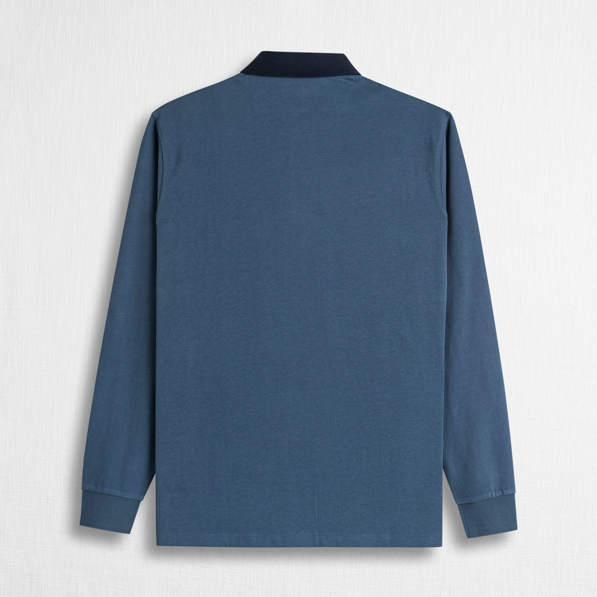 Polo Manica Lunga con Colletto in Gabardina a Contrasto - Image 14