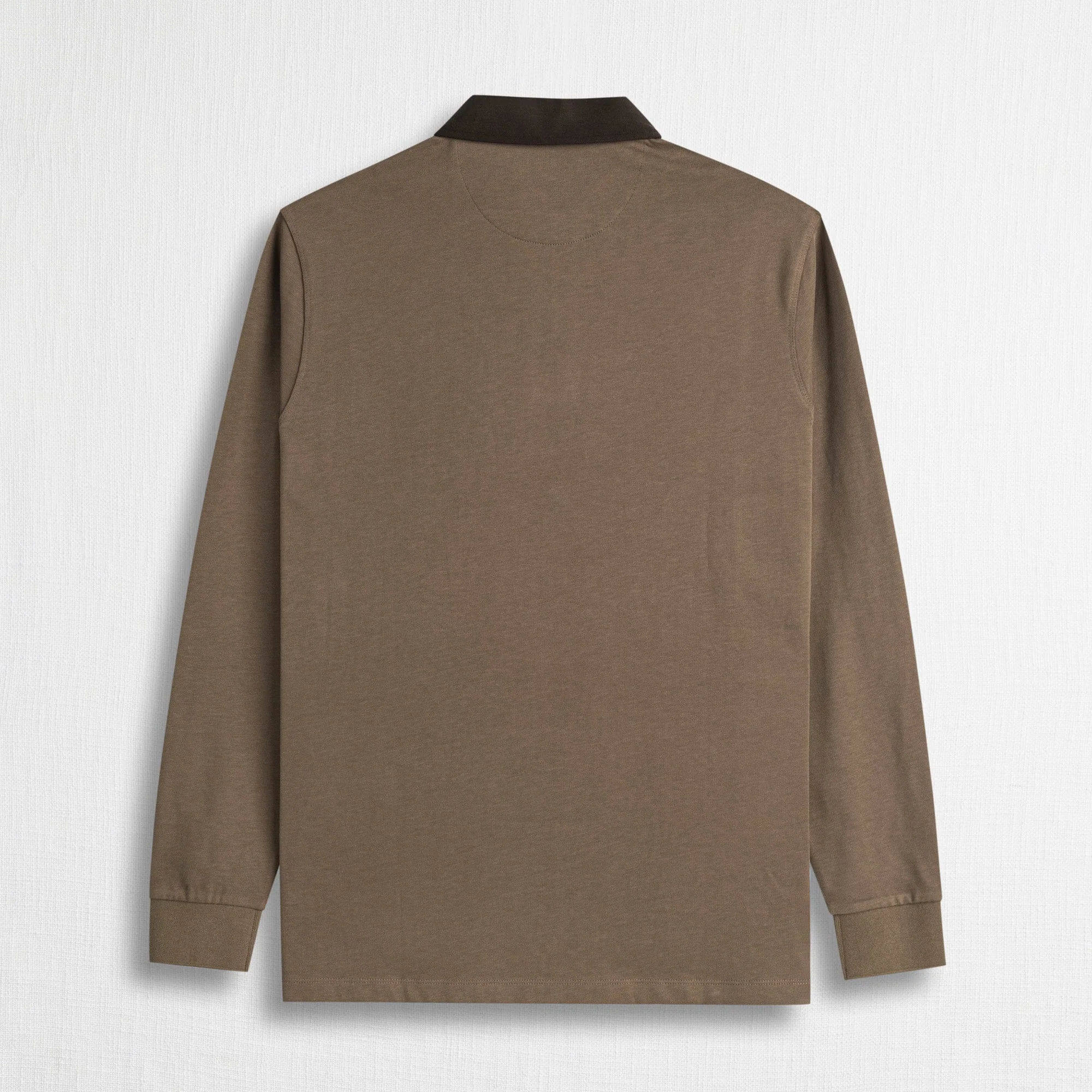 Polo Manica Lunga con Colletto in Gabardina a Contrasto - Image 18
