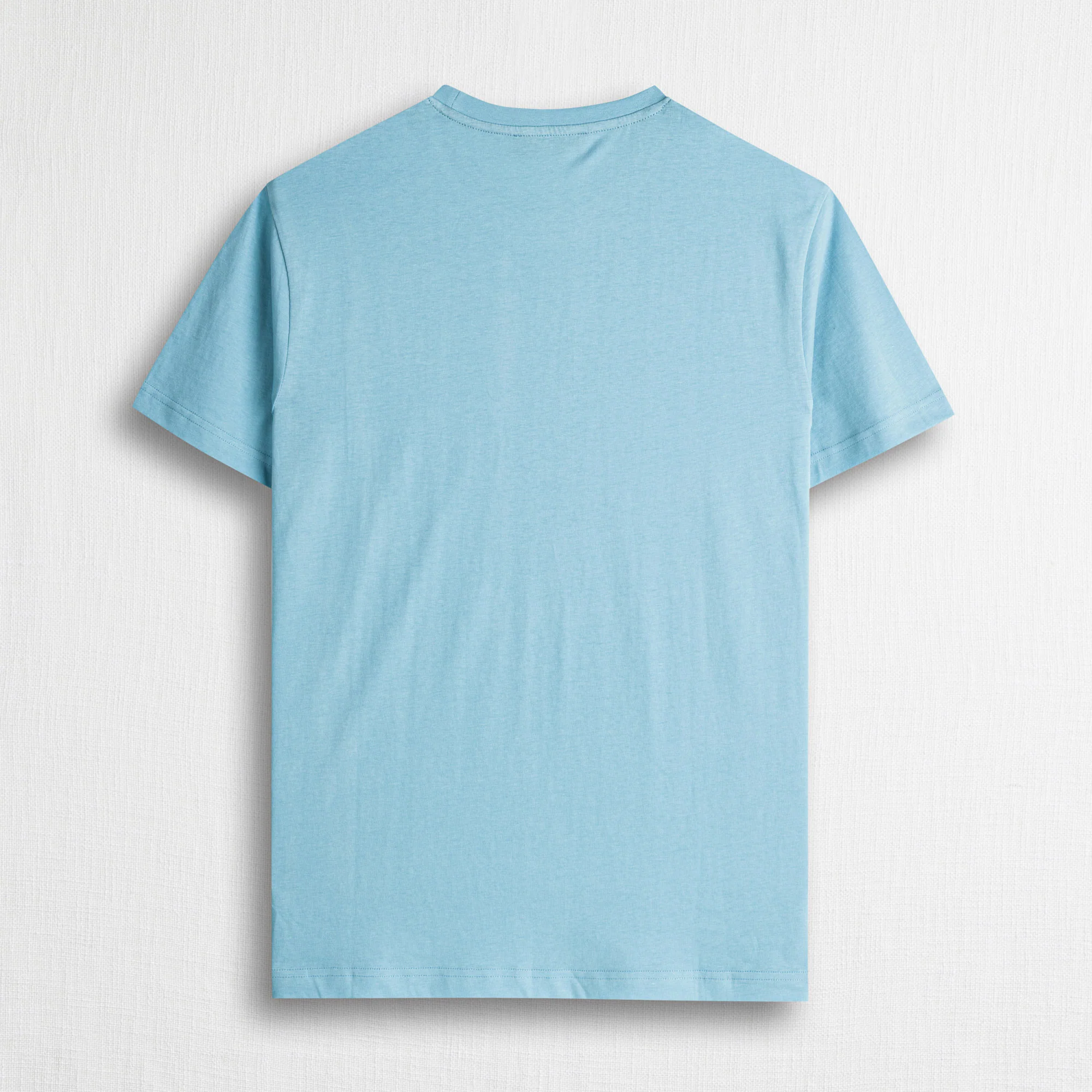 T-shirt 100% cotone con stampa centrale - Sky Blue - Image 2