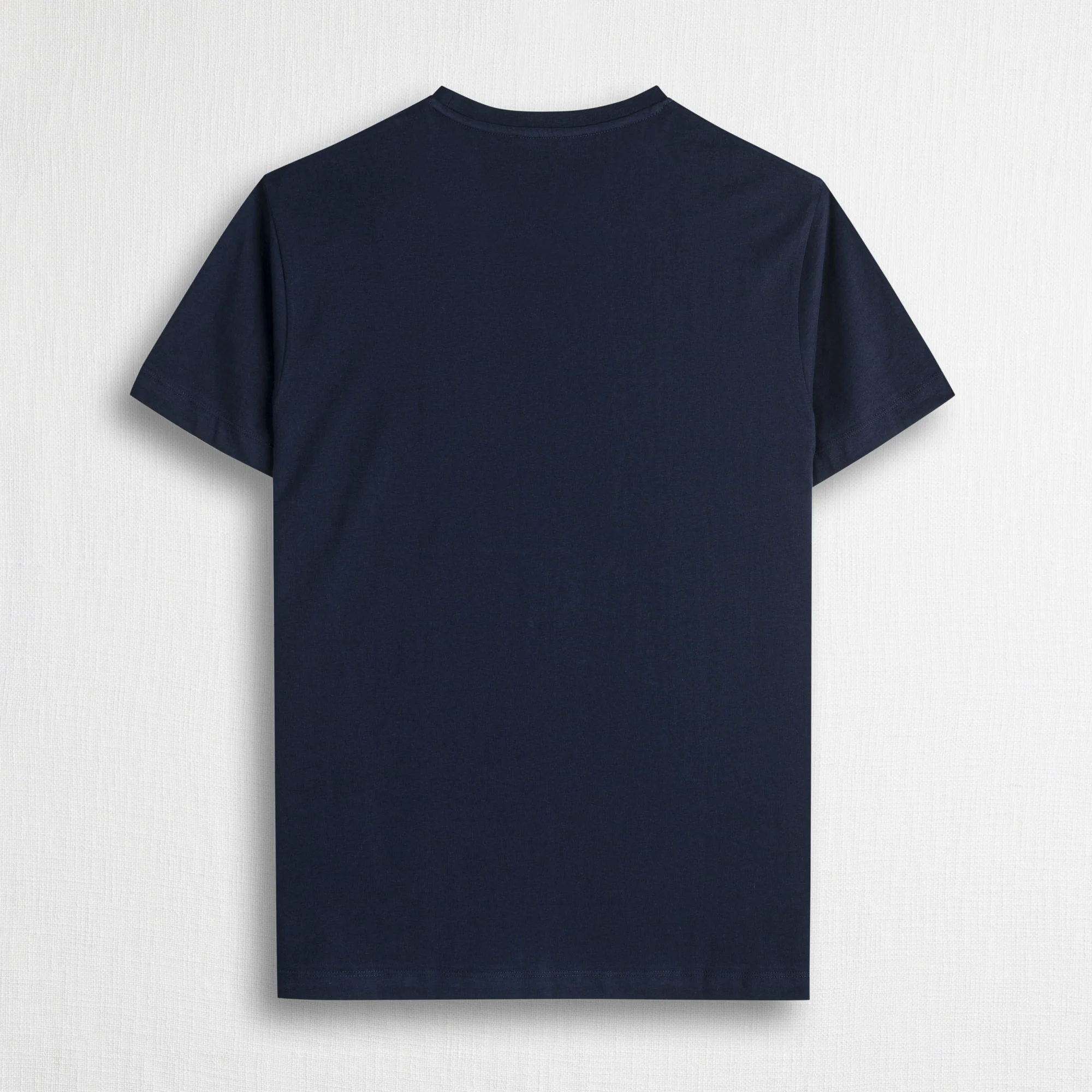 T-shirt in cotone con stampa frontale - Navy Blue - Image 2